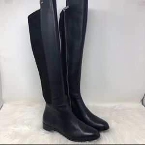 New Michael Kors Bromley Leather Women Riding Boots Black size 5.5